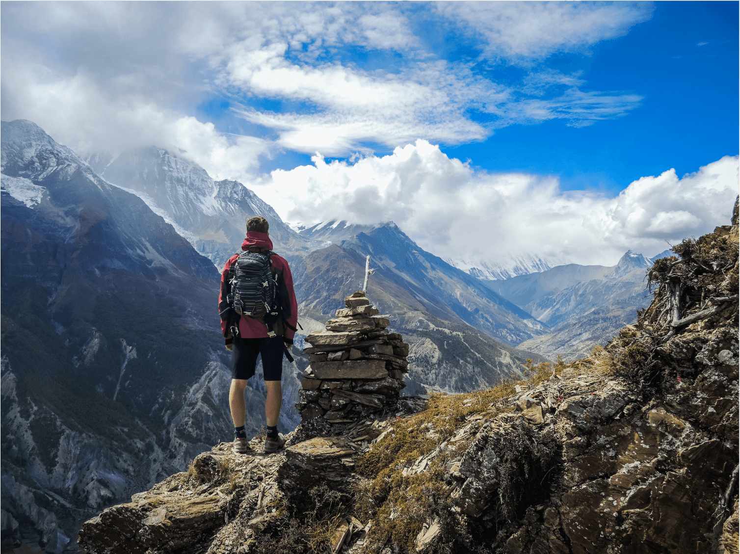 man in the mountains