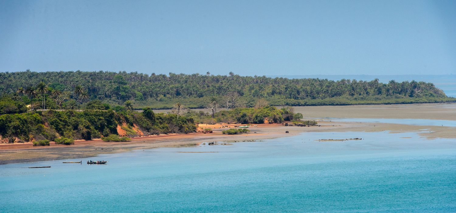 Coast of an island, Bissagos Archipelago (Bijagos), Guinea Bissau. UNESCO Biosphere Reserve