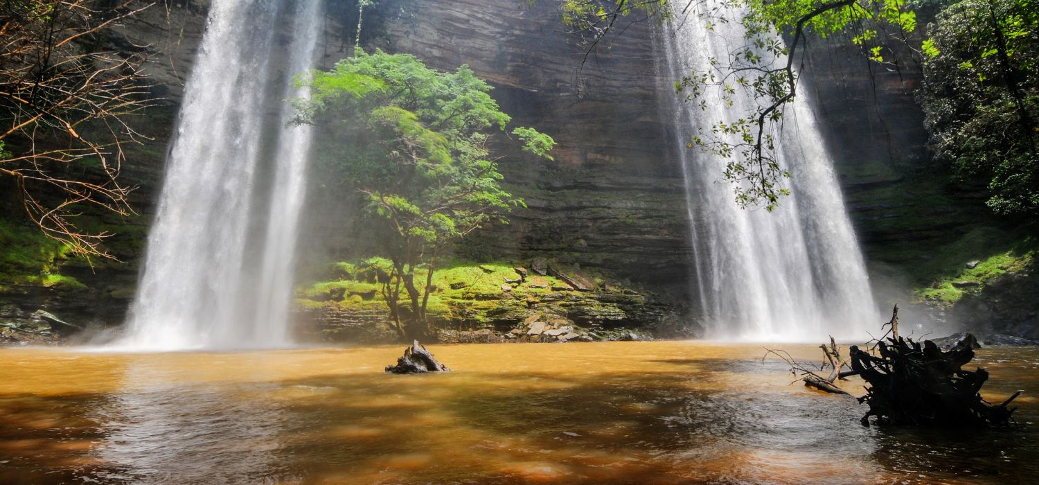 Boti Falls is a twin waterfall within the Boti Forest Reserve about 30 minutes east of Koforidua. Located at Boti in Yilo Krobo District in the Eastern Region of Ghana