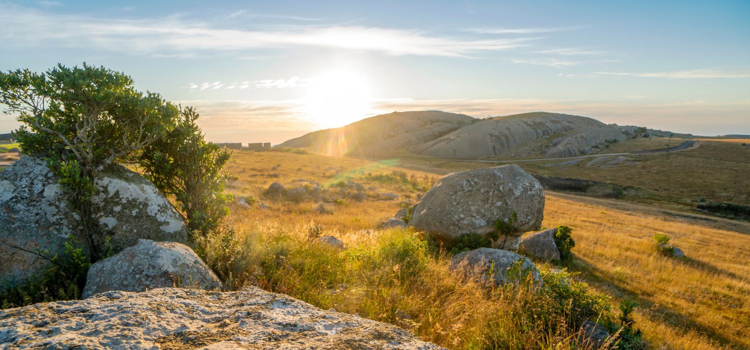 Beautiful landscape with huge monolith rock in Eswatini, Africa