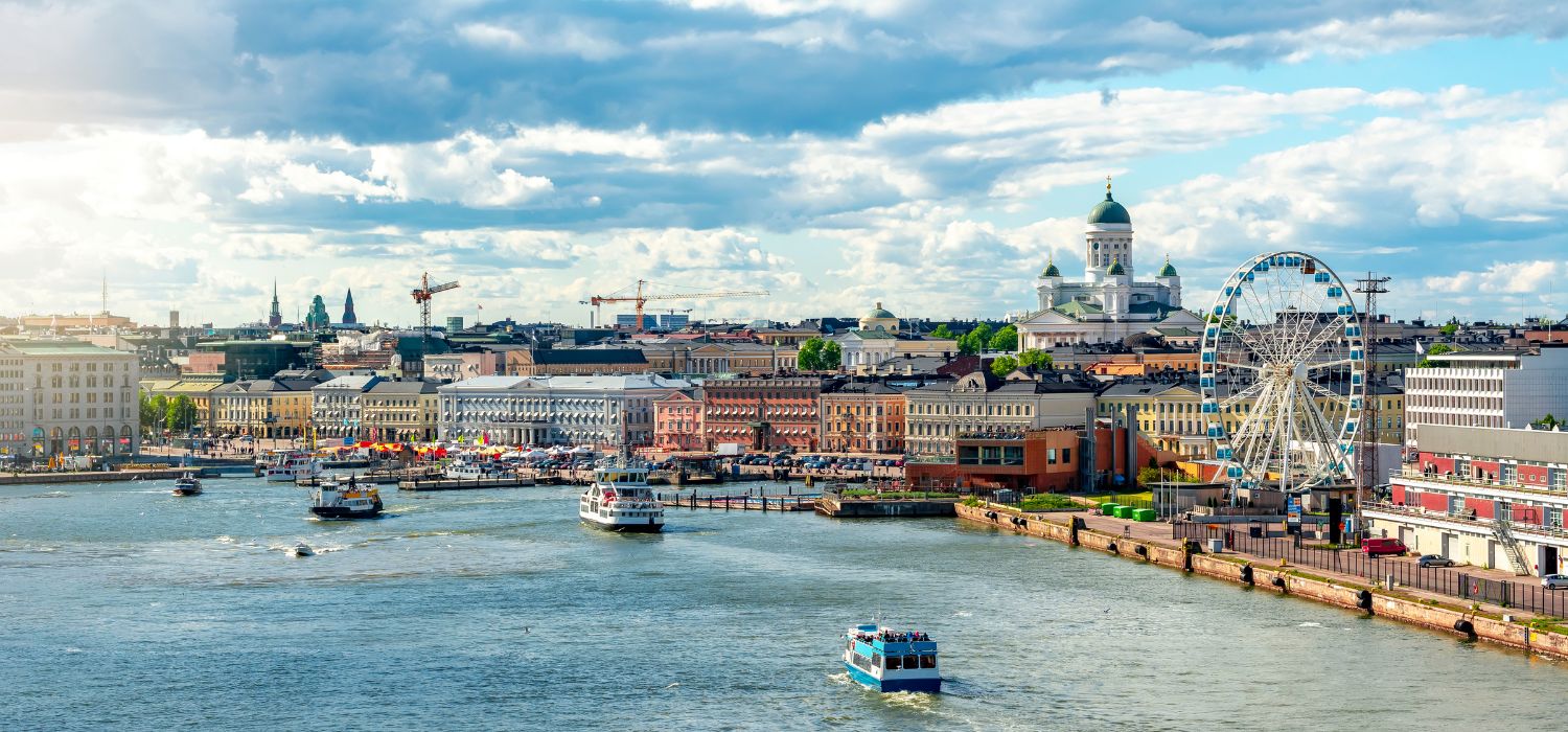 Helsinki cityscape with Helsinki Cathedral, Finland