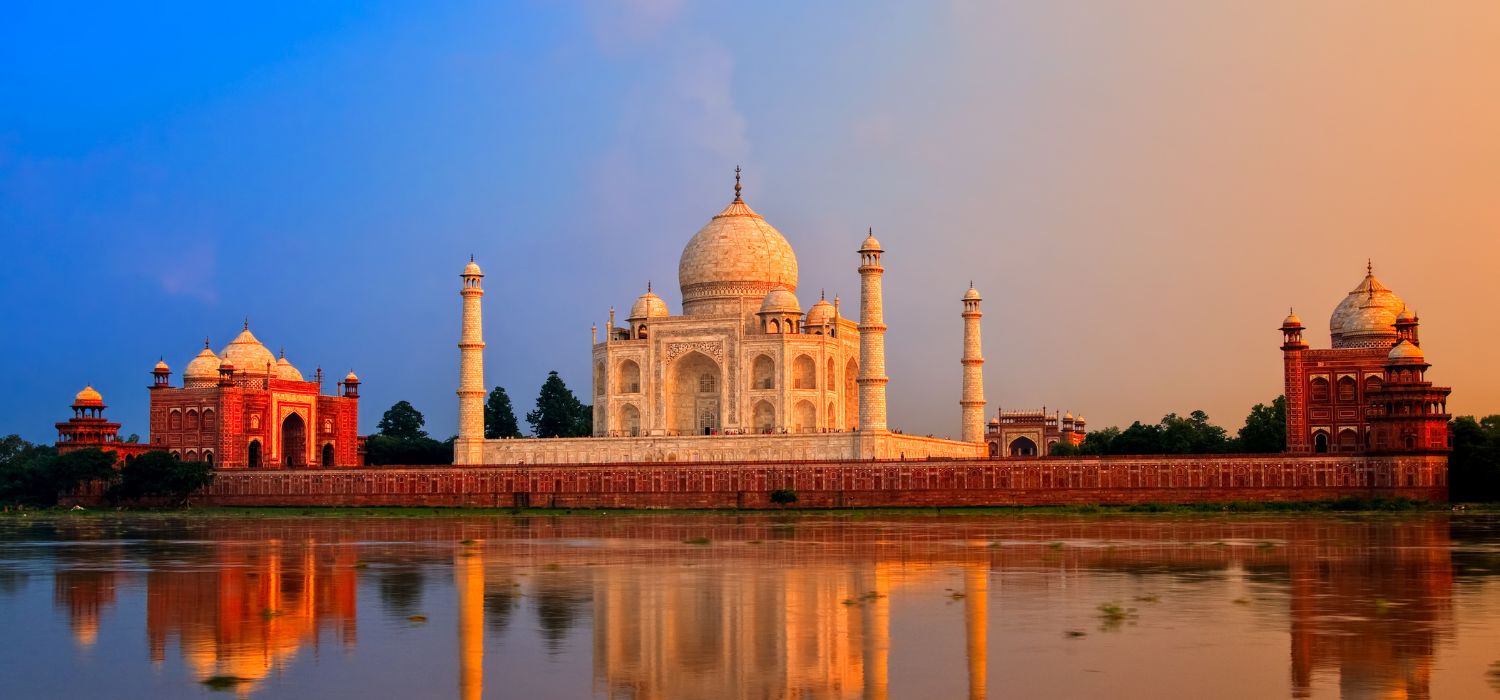 Taj Mahal, Agra, India, on sunset