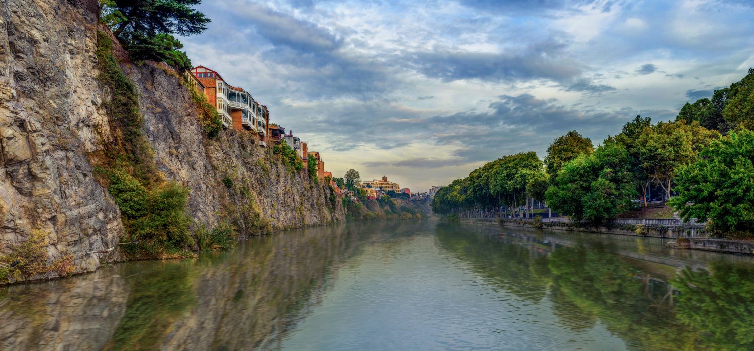 View on Turtle lake in Tbilisi, Georgia