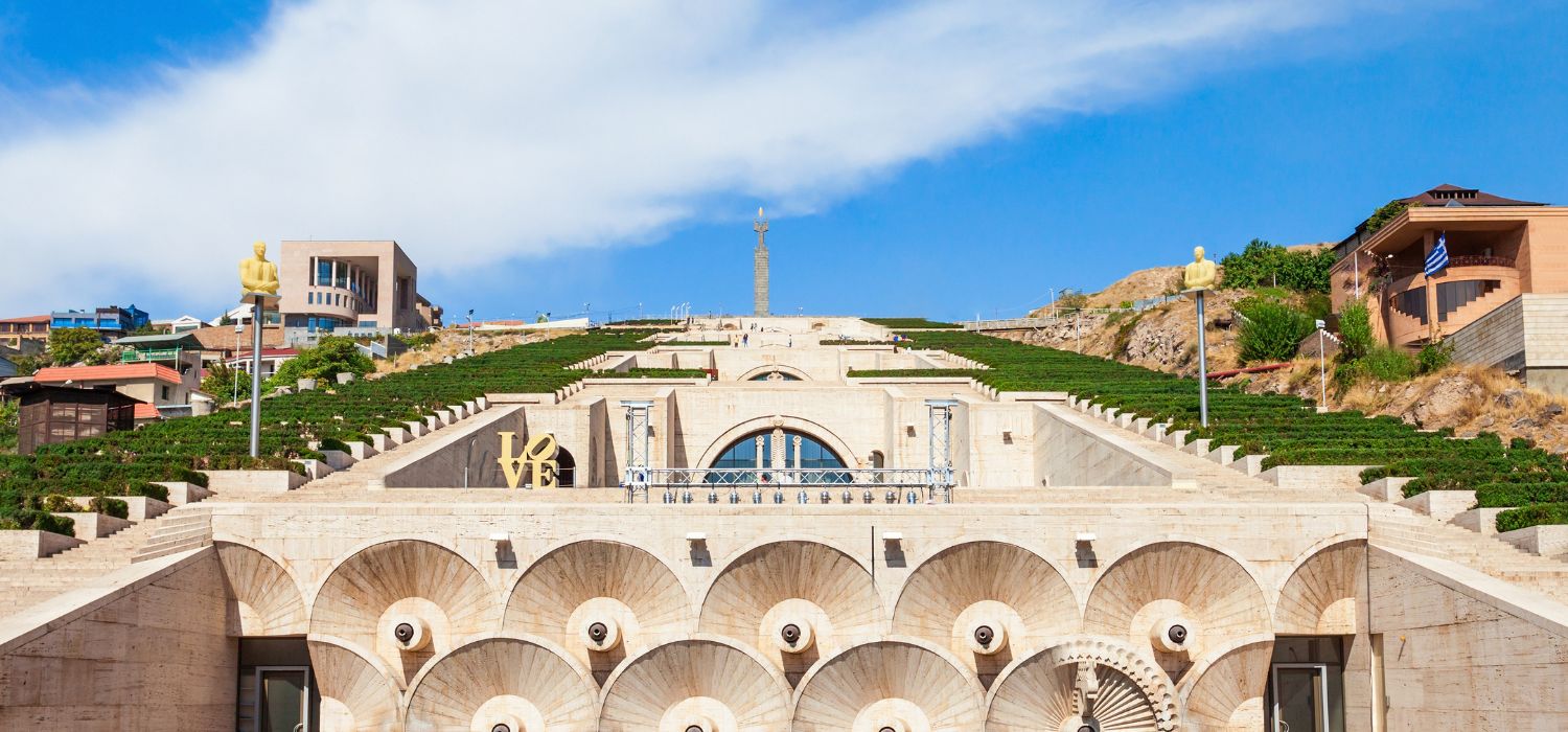 The Cascade is a giant stairway in Yerevan, Armenia. Inside Cascade is located the Cafesjian Museum of Art